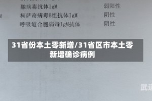 31省份本土零新增/31省区市本土零新增确诊病例
