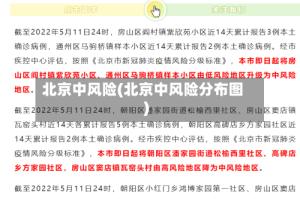 北京中风险(北京中风险分布图)