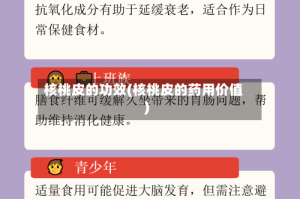 核桃皮的功效(核桃皮的药用价值)