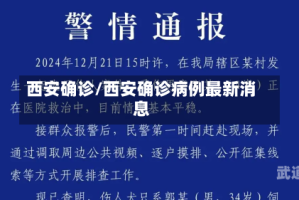 西安确诊/西安确诊病例最新消息