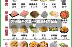 火锅底料大全/火锅底料大全配方