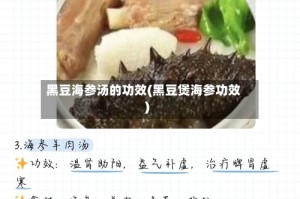 黑豆海参汤的功效(黑豆煲海参功效)