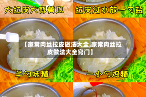 【家常肉丝拉皮做法大全,家常肉丝拉皮做法大全窍门】