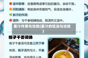 姜汁作用与功效(姜汁的吃法与功效)