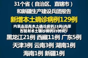 内蒙古现有本土确诊病例23例(内蒙古现有本土确诊病例23例吗)