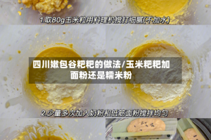 四川嫩包谷粑粑的做法/玉米粑粑加面粉还是糯米粉