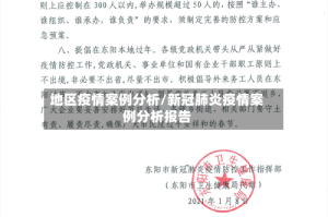 地区疫情案例分析/新冠肺炎疫情案例分析报告