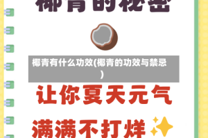 椰青有什么功效(椰青的功效与禁忌)