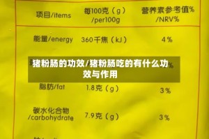 猪粉肠的功效/猪粉肠吃的有什么功效与作用