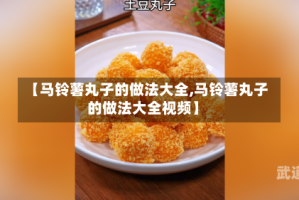 【马铃薯丸子的做法大全,马铃薯丸子的做法大全视频】