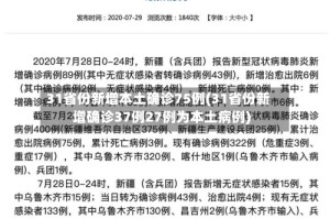 31省份新增本土确诊75例(31省份新增确诊37例27例为本土病例)