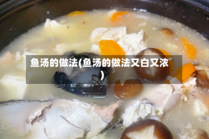 鱼汤的做法(鱼汤的做法又白又浓)