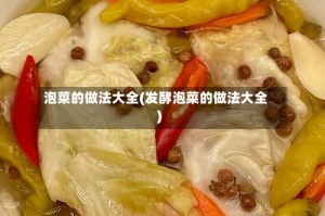 泡菜的做法大全(发酵泡菜的做法大全)