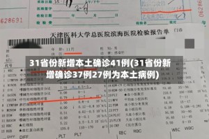 31省份新增本土确诊41例(31省份新增确诊37例27例为本土病例)