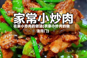 农家小炒肉的做法(农家小炒肉的做法窍门)