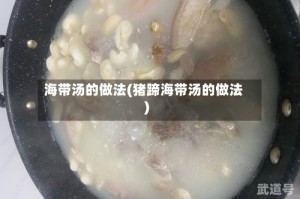 海带汤的做法(猪蹄海带汤的做法)