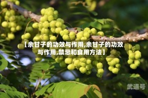 【余甘子的功效与作用,余甘子的功效与作用,禁忌和食用方法】