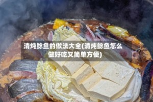 清炖鲶鱼的做法大全(清炖鲶鱼怎么做好吃又简单方便)