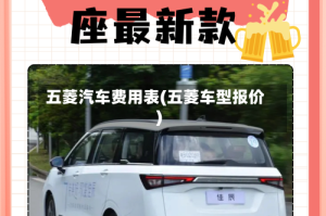 五菱汽车费用表(五菱车型报价)