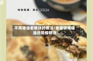 不用猪油老婆饼的做法/老婆饼用猪油还是植物油