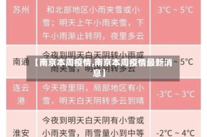 【南京本周疫情,南京本周疫情最新消息】