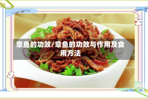 章鱼的功效/章鱼的功效与作用及食用方法