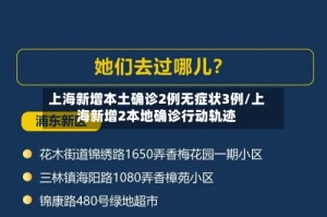 上海新增本土确诊2例无症状3例/上海新增2本地确诊行动轨迹