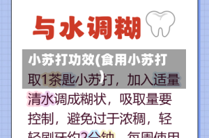 小苏打功效(食用小苏打)