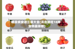 糖尿病食谱三餐大全(高血糖吃18种食物最降糖)