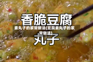 素丸子的家常做法(豆腐素丸子的家常做法)