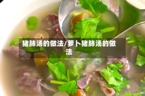 猪肺汤的做法/萝卜猪肺汤的做法