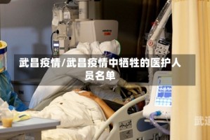 武昌疫情/武昌疫情中牺牲的医护人员名单