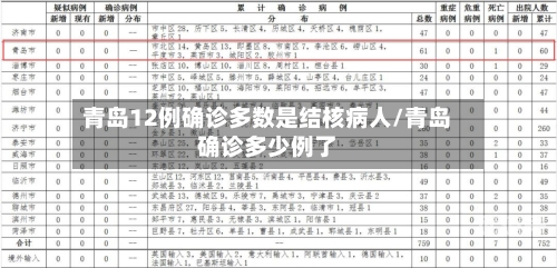 青岛12例确诊多数是结核病人/青岛确诊多少例了-第1张图片